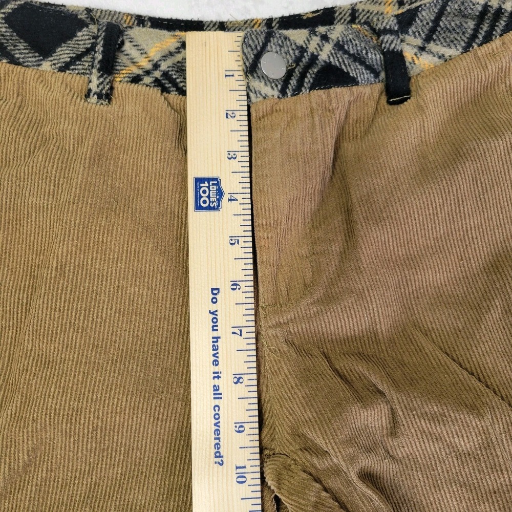 WESC We Are The Superlative Conspiracy Corduroy Cargo Pant 29x32 Tan‎ Plaid - Picture 6 of 15